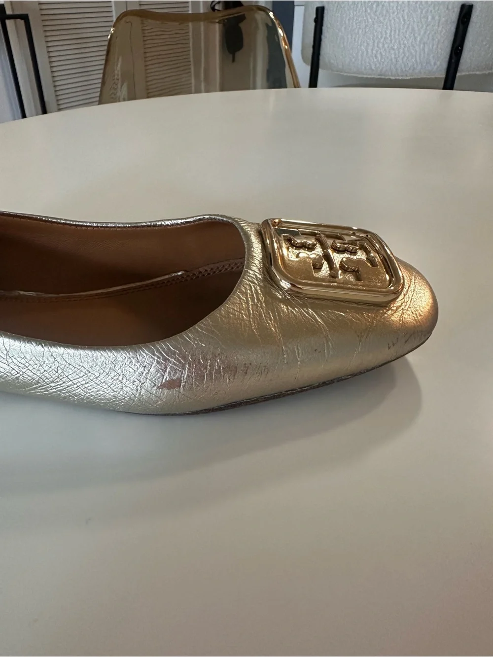 Tory Burch metallic silver